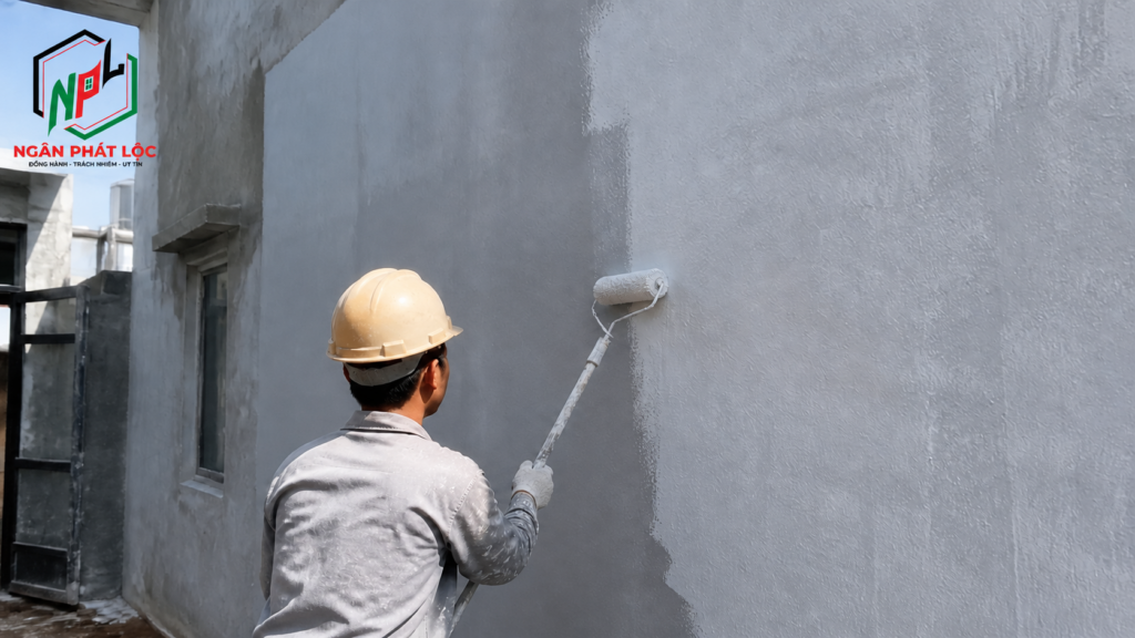 Quy trình thi công chống thấm tường ngoài trời đúng kỹ thuật giúp bảo vệ công trình trước nắng mưa khắc nghiệt.