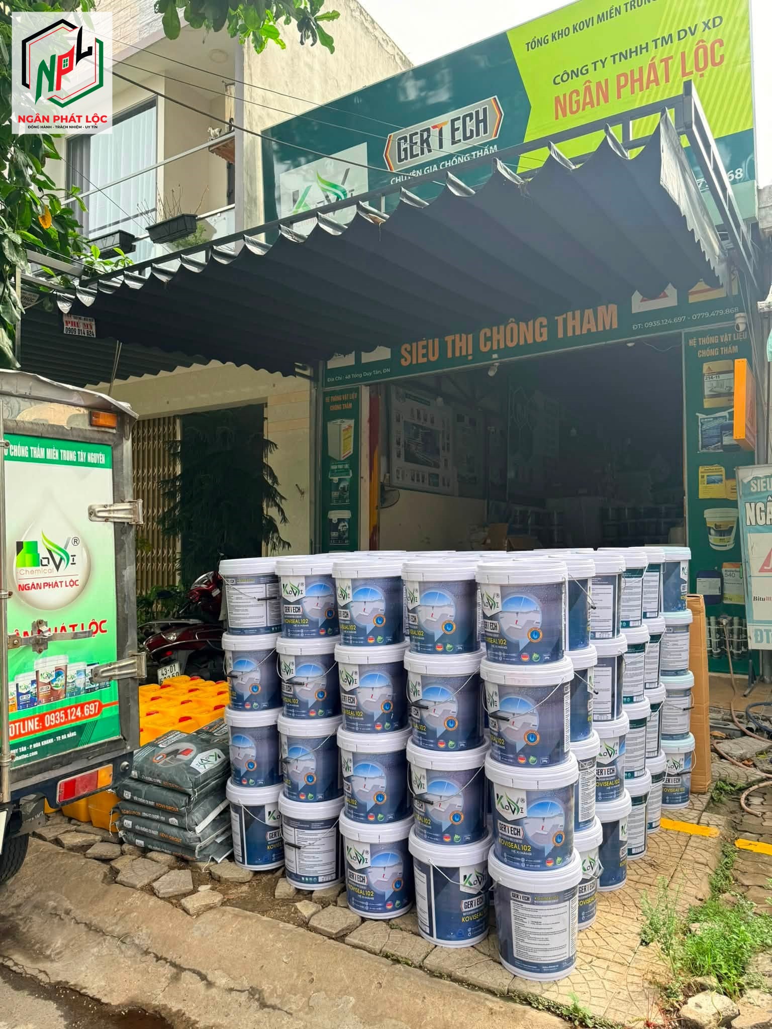 mặt tiền cửa hàng siêu thị chống thấm ngân phát lộc đà nẵng 48 tống duy tân